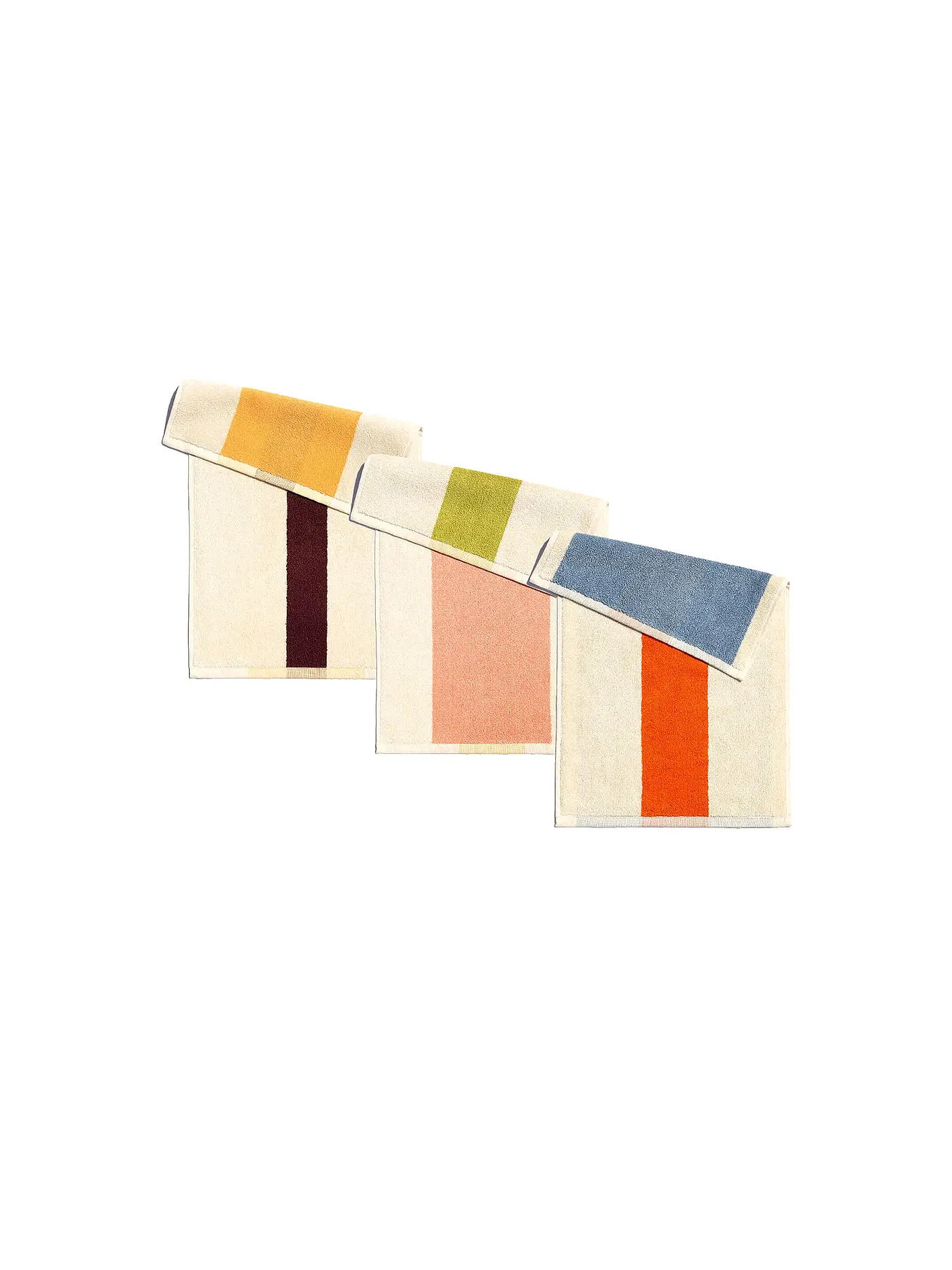 SUITE702 | Gästetuch Set 3x 30x50cm MARTENS AND MARTENS Pink/Royal Blue/Brown | bunt